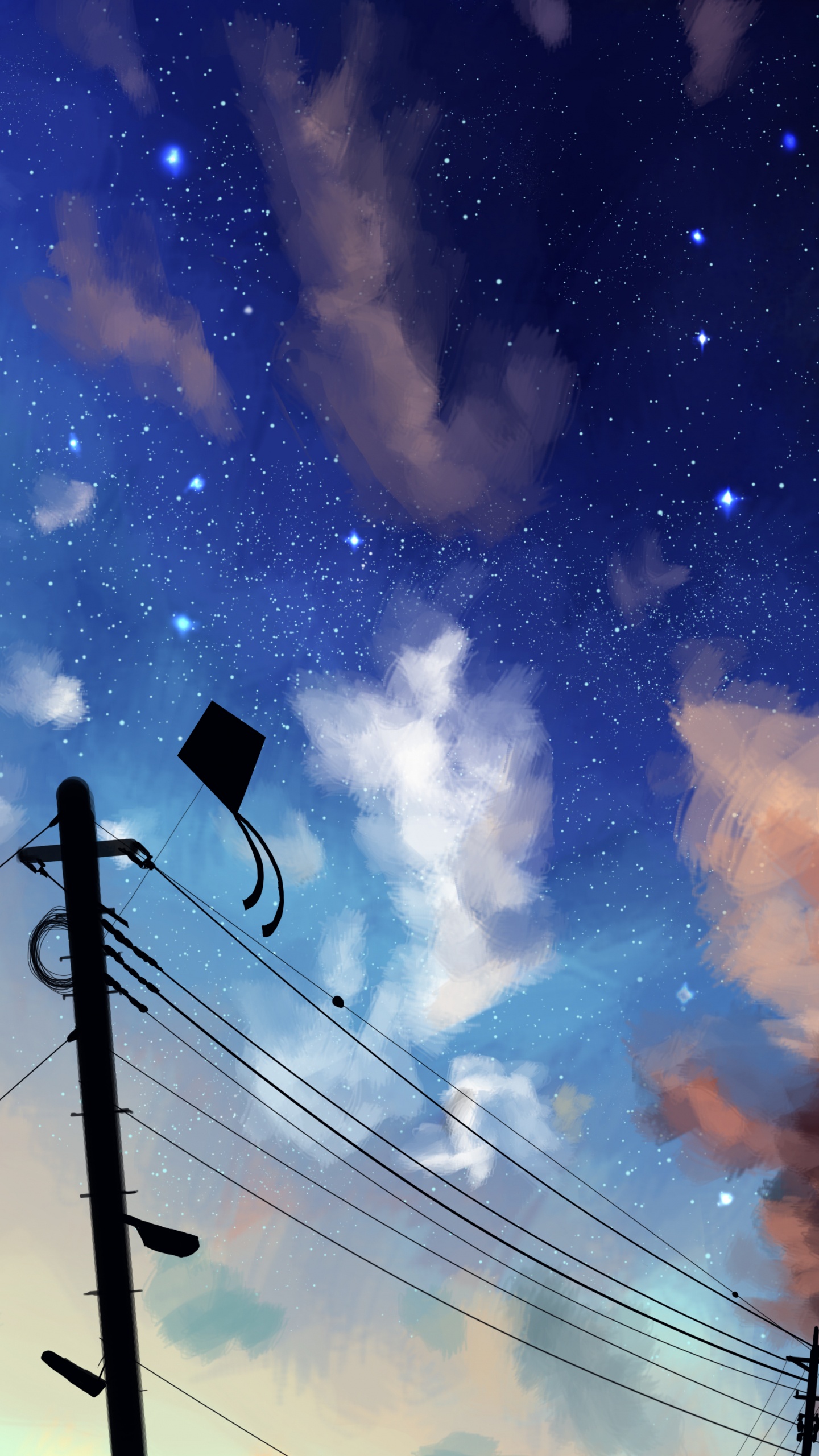 Nuages Blancs et Ciel Bleu. Wallpaper in 1440x2560 Resolution