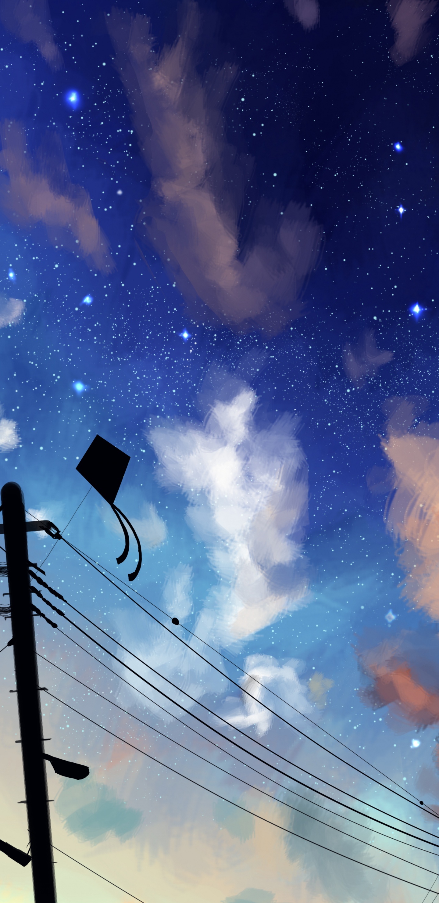 Nuages Blancs et Ciel Bleu. Wallpaper in 1440x2960 Resolution