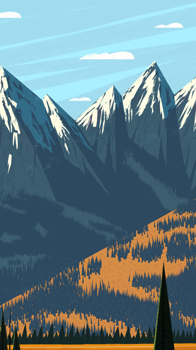 Snow Covered Mountain During Daytime. Wallpaper in 750x1334 Resolution