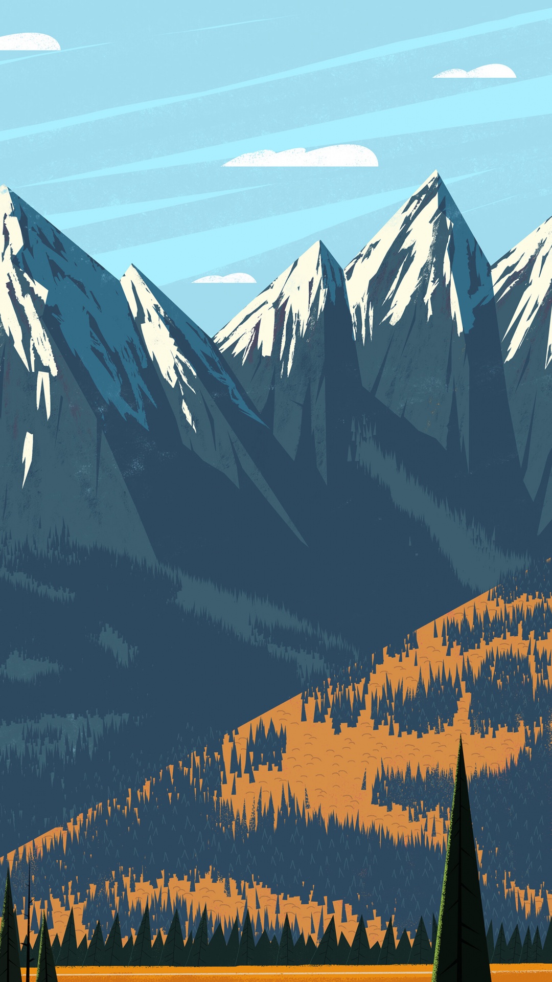 Schneebedeckter Berg Tagsüber. Wallpaper in 1080x1920 Resolution