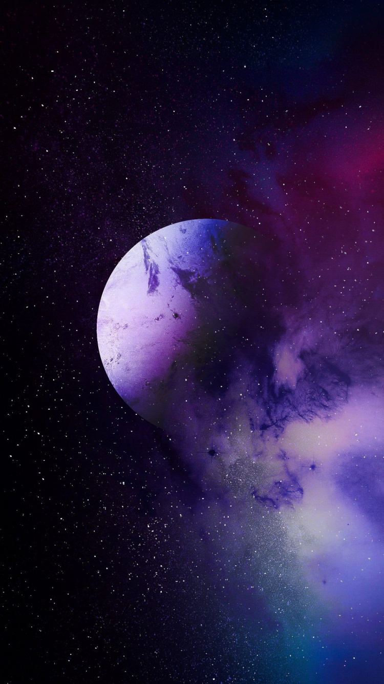 Apples, Atmosphere, World, Purple, Nebula. Wallpaper in 750x1334 Resolution