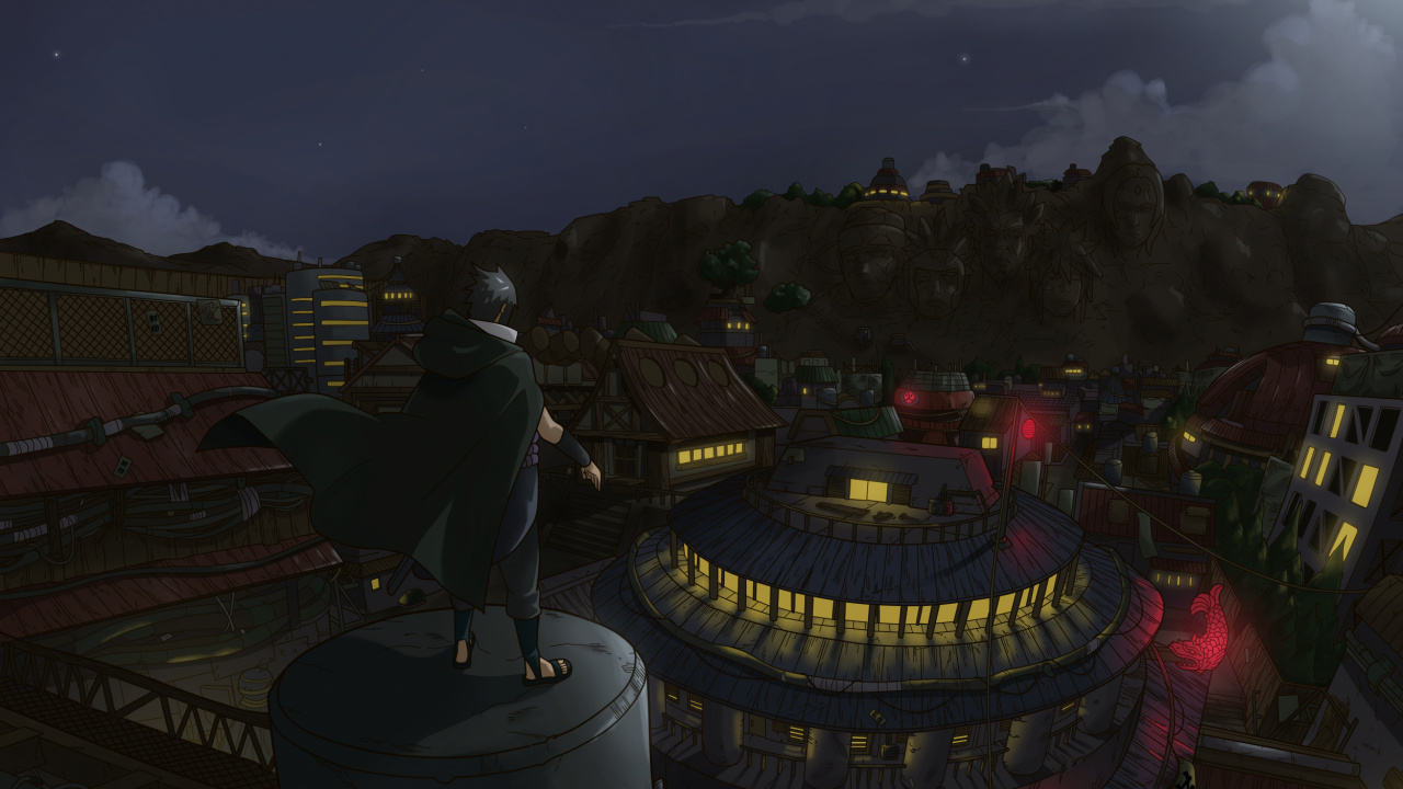 Man in Black Jacket and Blue Pants Standing on Roof Top During Night Time. Wallpaper in 1280x720 Resolution