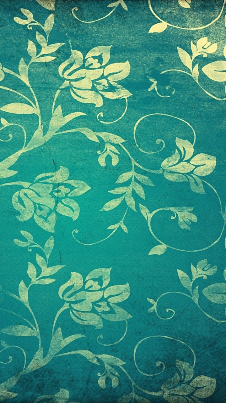 Textil Floral Azul y Blanco. Wallpaper in 720x1280 Resolution