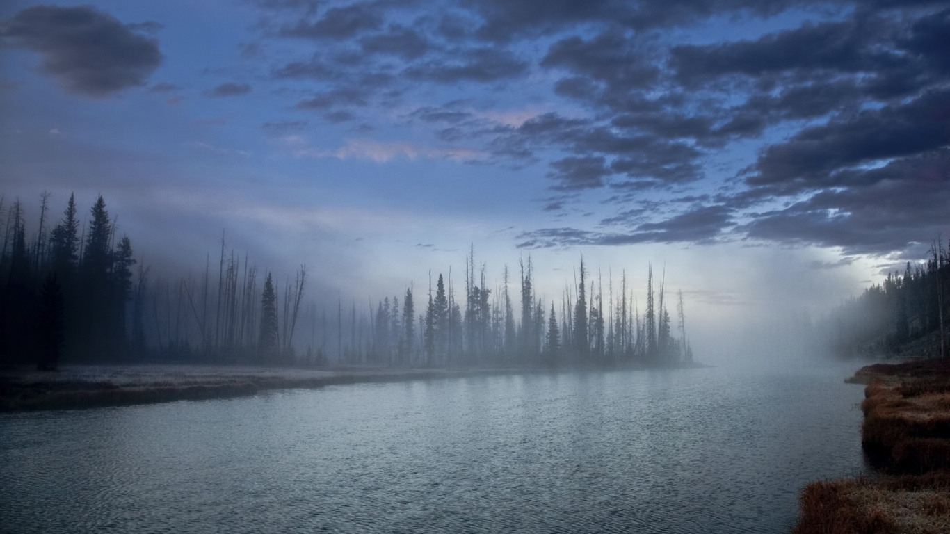 Body of Water Near Trees Under Blue Sky During Daytime. Wallpaper in 1366x768 Resolution