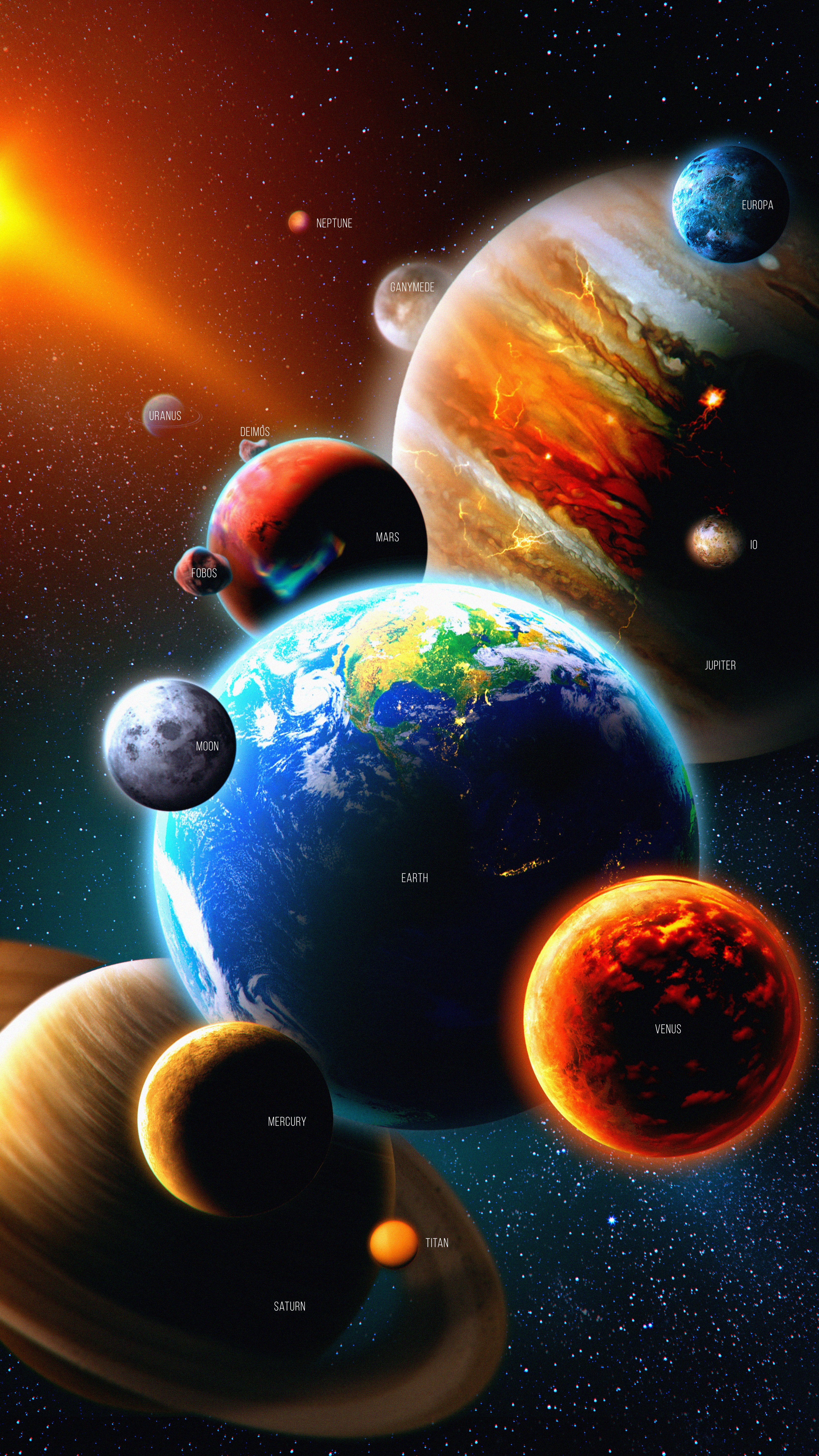 Download Planet, Space, Amoled Wallpaper in 828x1792 Resolution