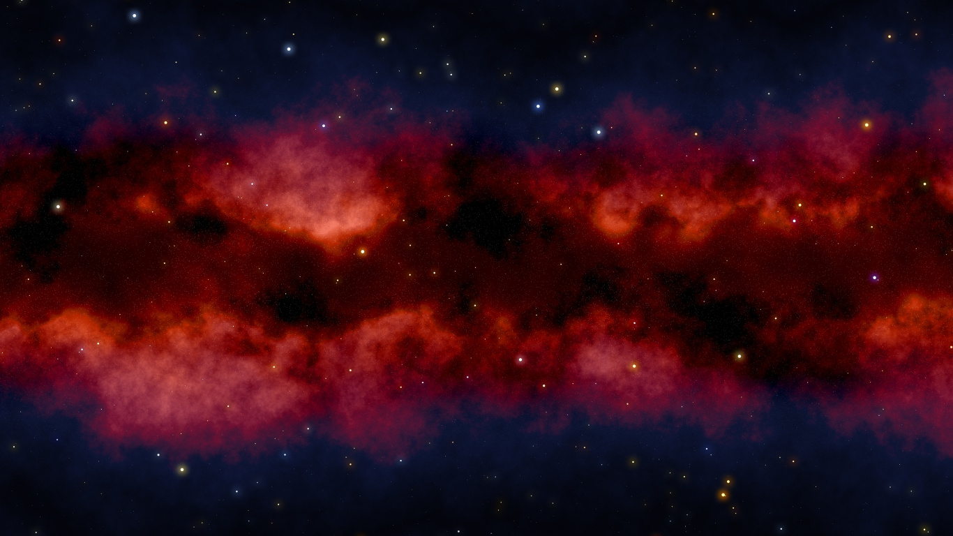 Red and Blue Starry Night. Wallpaper in 1366x768 Resolution