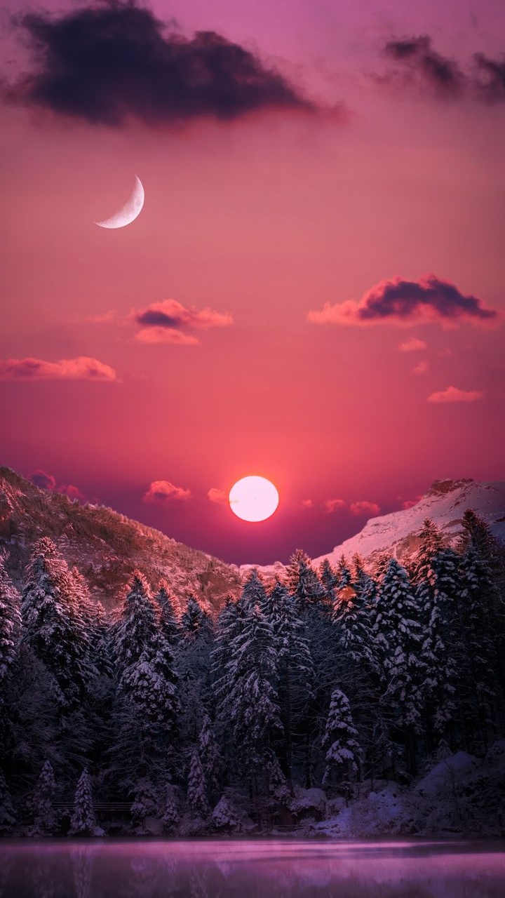 Puesta, Ambiente, Afterglow, Naturaleza, Entorno Natural. Wallpaper in 720x1280 Resolution