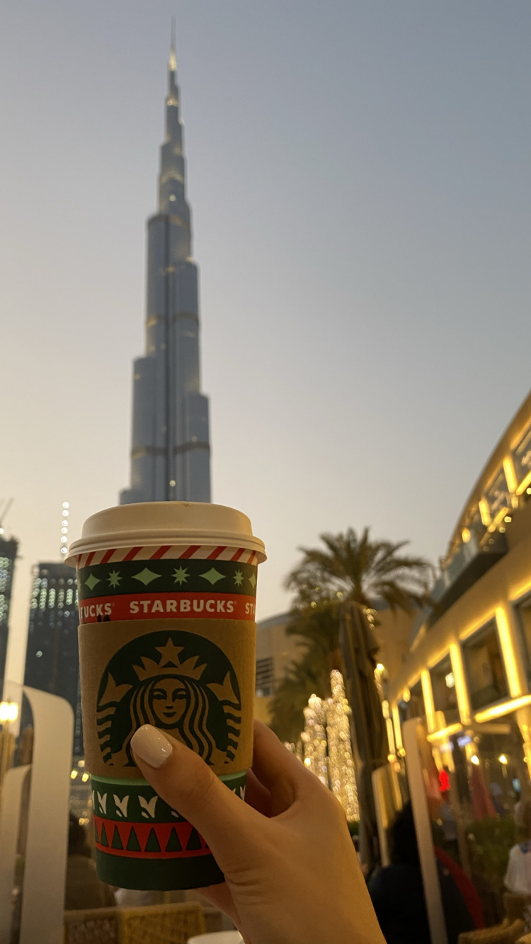 Dubai, Burj Khalifa, Landmark, Logo, Tower. Wallpaper in 750x1334 Resolution