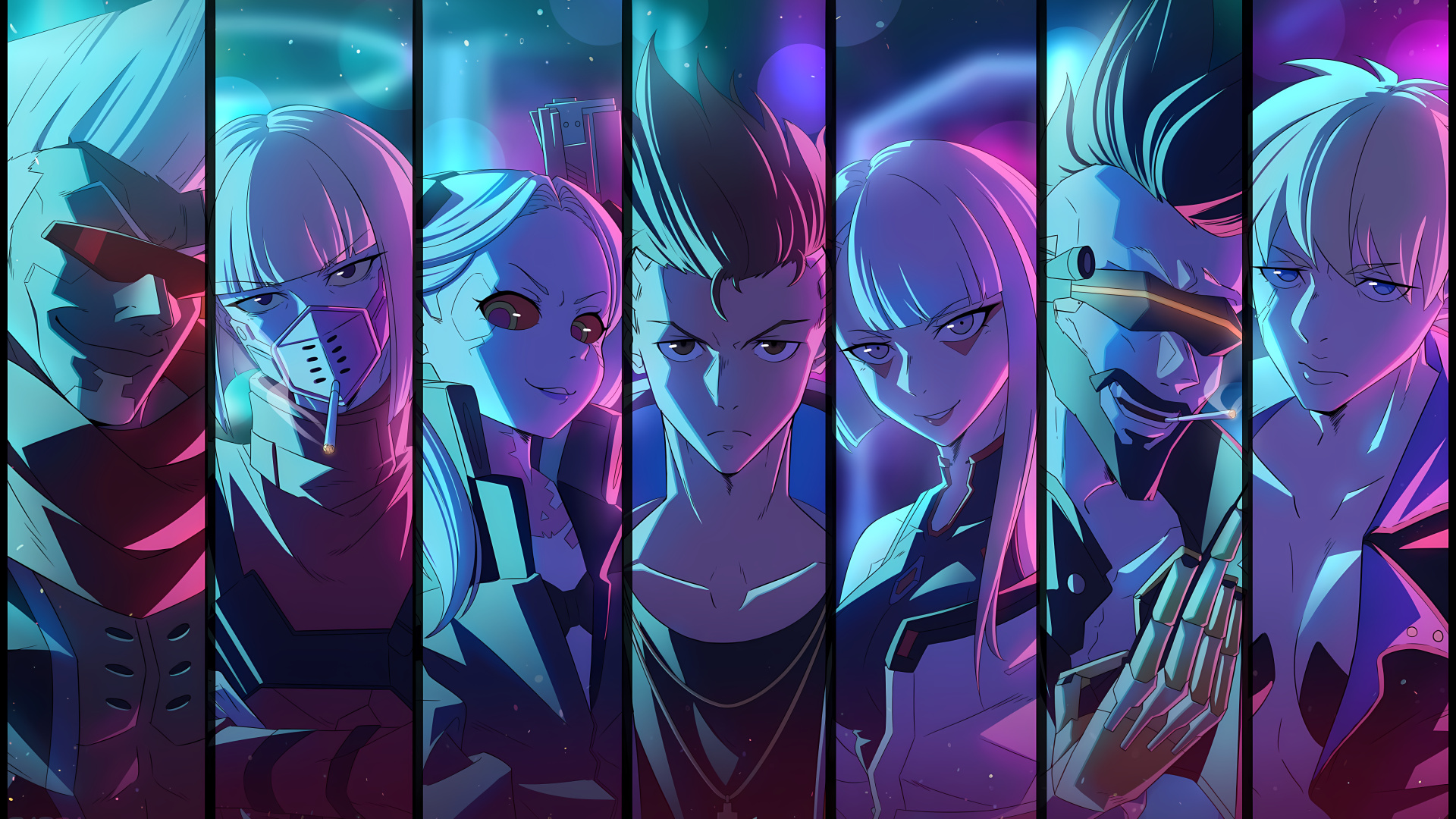 Cyberpunk, Coureurs de Pointe Cyberpunk, Cyberpunk 2077, cd Projekt, L'anime. Wallpaper in 1920x1080 Resolution