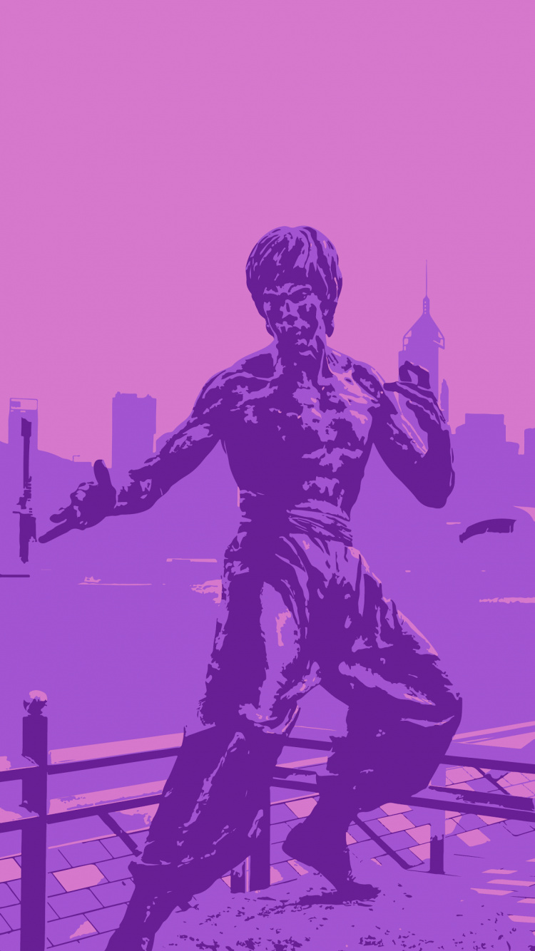De la Década de 1980, Bruce Lee, Arte, La Estética, Animación. Wallpaper in 750x1334 Resolution