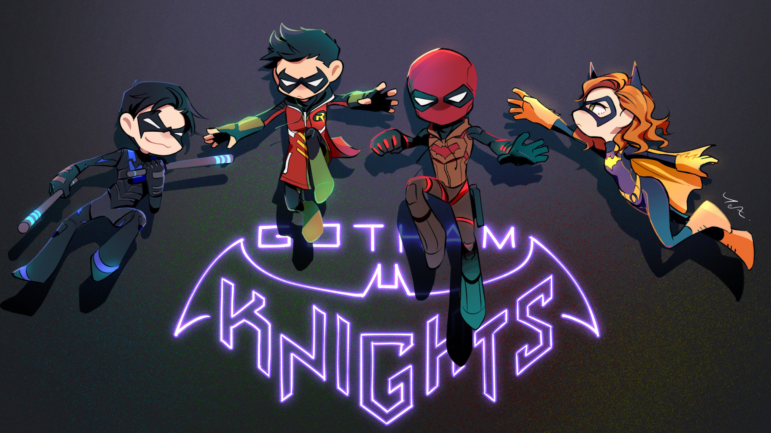 Gotham Ritter, Dick Grayson, Barbara Gordon, Jason Todd, Batman. Wallpaper in 2560x1440 Resolution