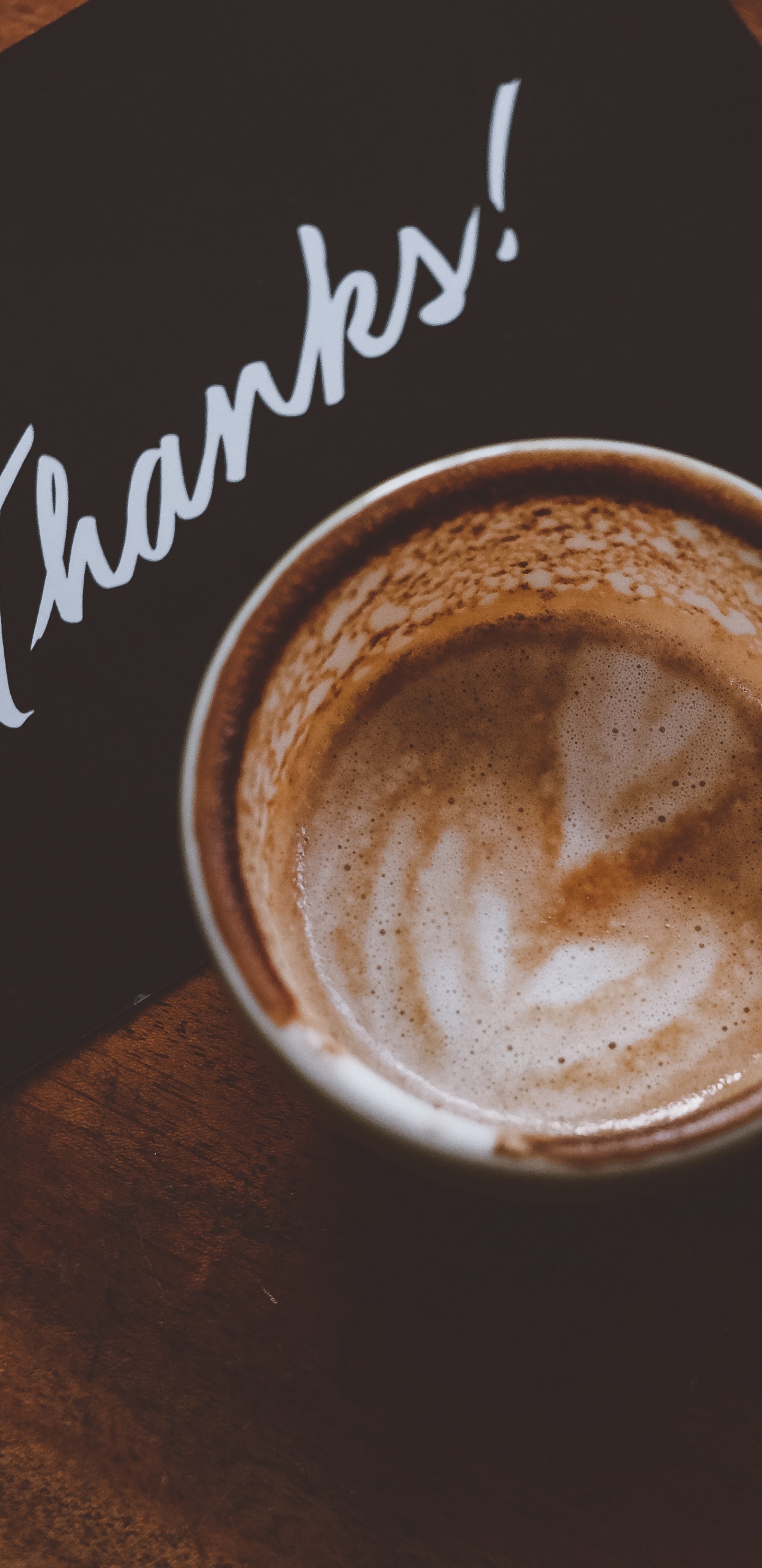 Black and White Ceramic Mug With Coffee. Wallpaper in 1440x2960 Resolution