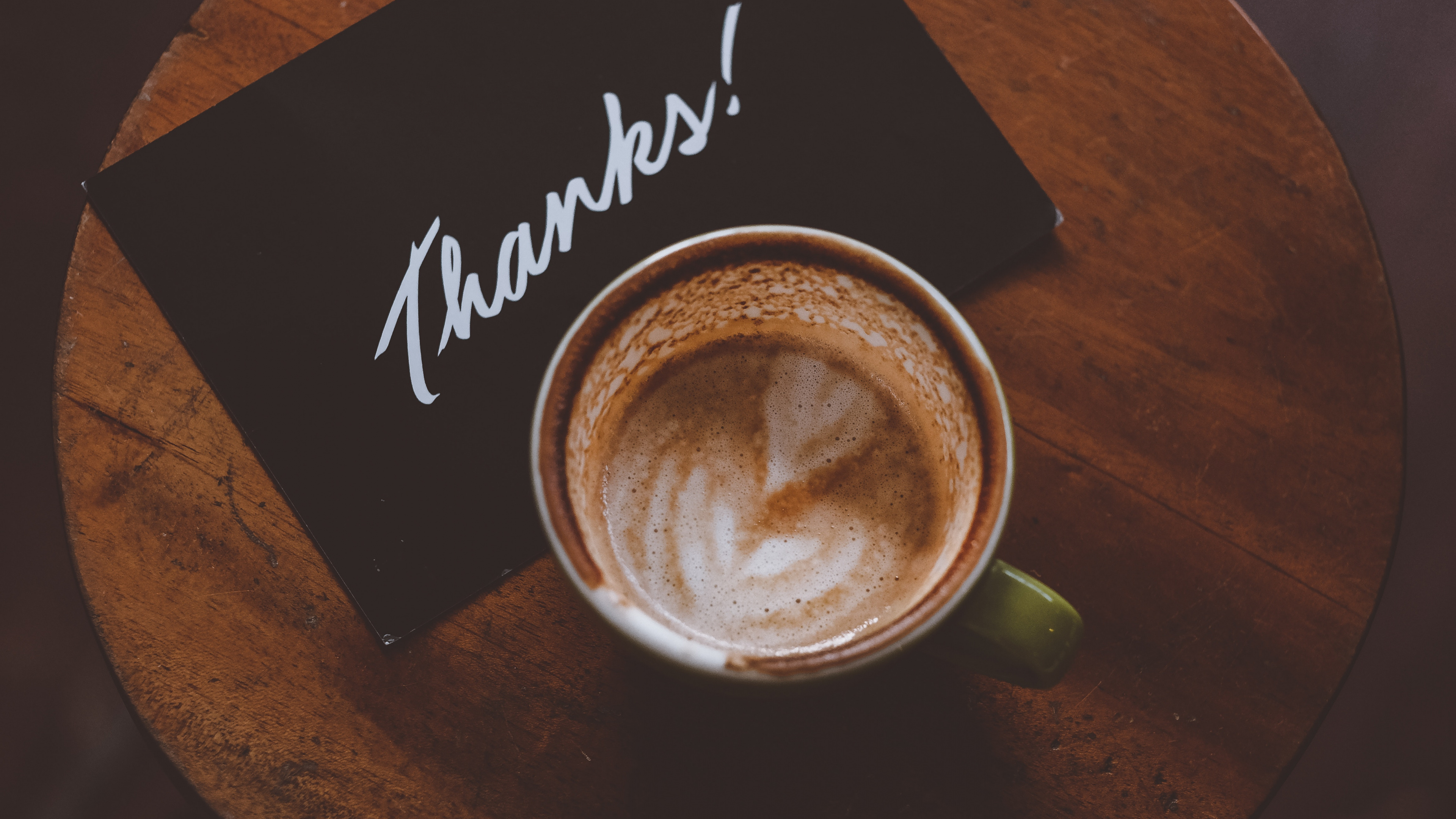 Black and White Ceramic Mug With Coffee. Wallpaper in 3840x2160 Resolution