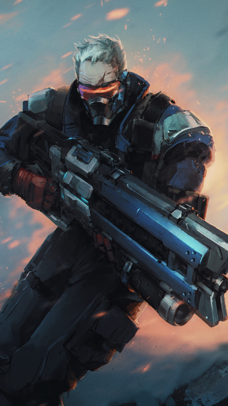 Overwatch, pc Game, Shooter Game, Soldier, Games. Wallpaper in 750x1334 Resolution