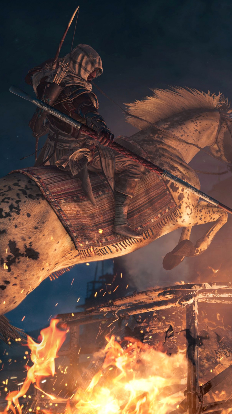 Assassins Creed Origins, Ubisoft, pc Game, Games, Battle. Wallpaper in 750x1334 Resolution