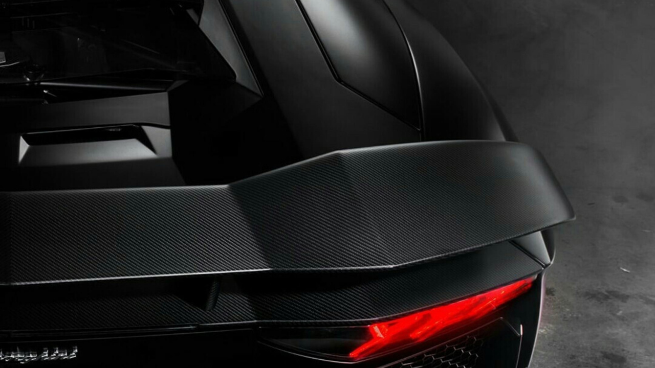 Lamborghini, Moteur, Supercar, Noir, Capuchon. Wallpaper in 1280x720 Resolution