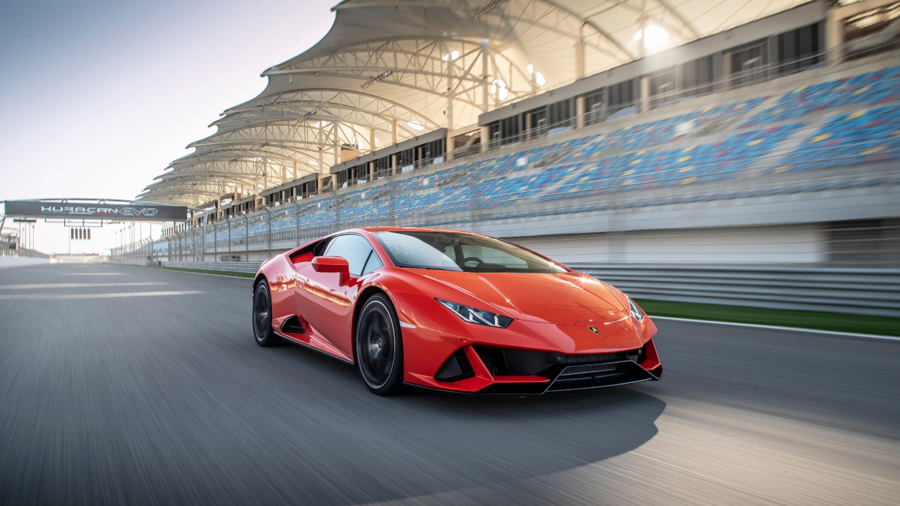 Red Ferrari 458 Italia on Road. Wallpaper in 1280x720 Resolution