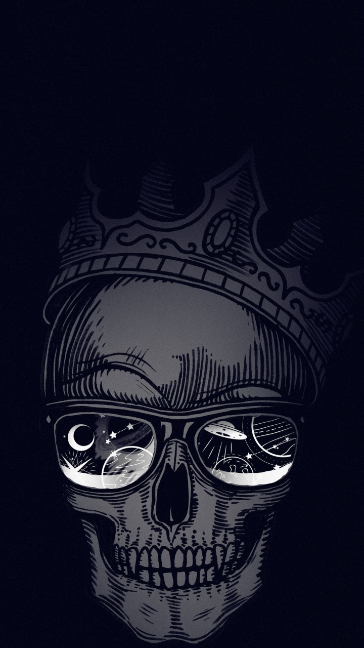 Cráneo, Ilustración, Cráneo de Arte, Dibujo, Artes Visuales. Wallpaper in 720x1280 Resolution