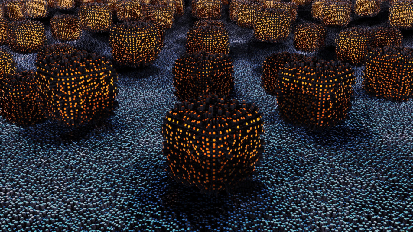 Conos de Pino Marrón Sobre Textil Gris. Wallpaper in 1366x768 Resolution