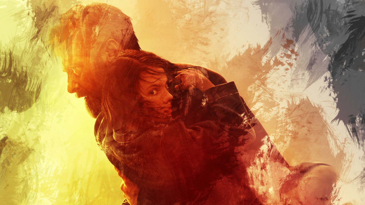 Peinture Abstraite Brune et Noire. Wallpaper in 1280x720 Resolution