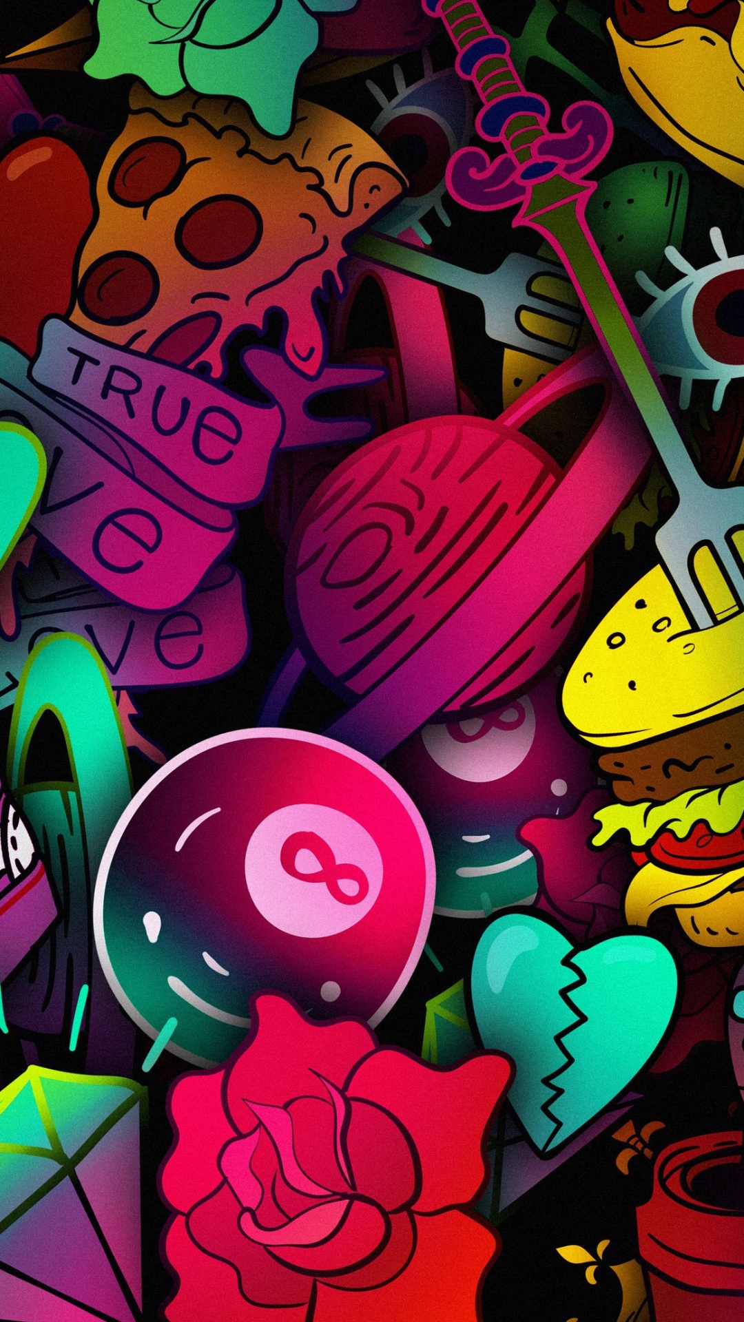 Pink, Kunst, Magenta, Muster, Kreis. Wallpaper in 1080x1920 Resolution