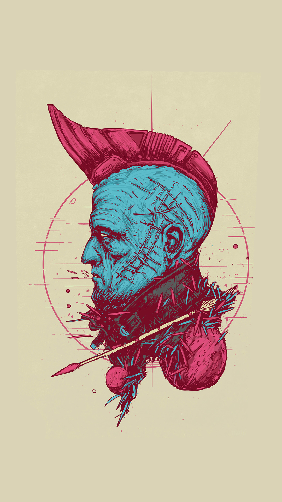 Illustration, Yondu, Peter Quill Seigneur Des Étoiles, Rocket Raccoon, Groot. Wallpaper in 1080x1920 Resolution