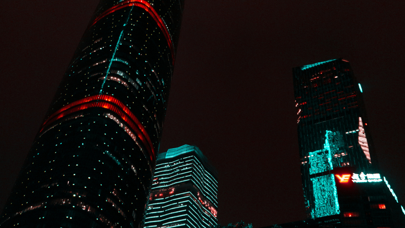 塔块, 城市景观, 城市, 公寓, 大都会 壁纸 1366x768 允许