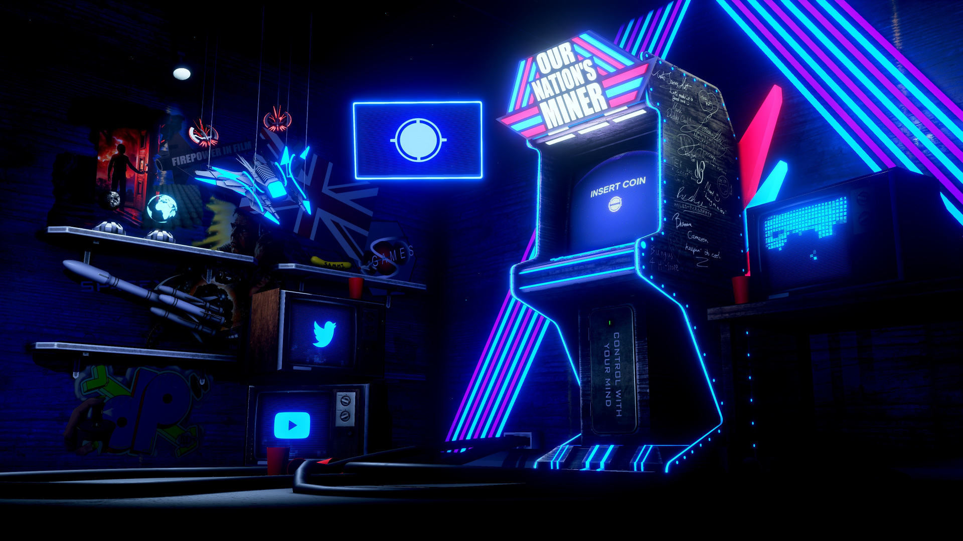 Our Nations Miner, Arcade Game, Entertainment, Purple, Visual Effect Lighting. Wallpaper in 1920x1080 Resolution