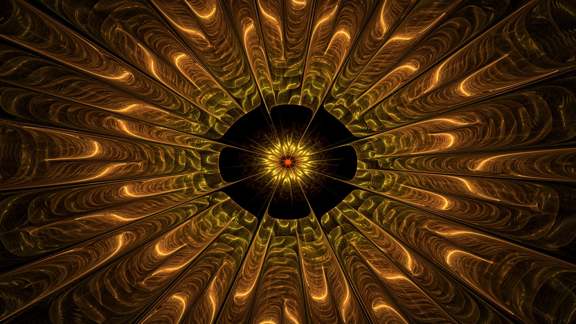 Lumière Ronde Marron et Noire. Wallpaper in 1920x1080 Resolution