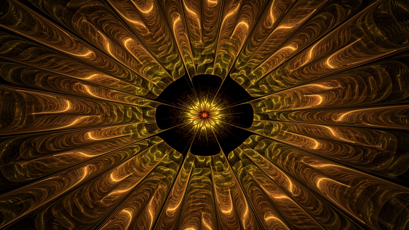 Braunes Und Schwarzes Rundes Licht. Wallpaper in 1366x768 Resolution