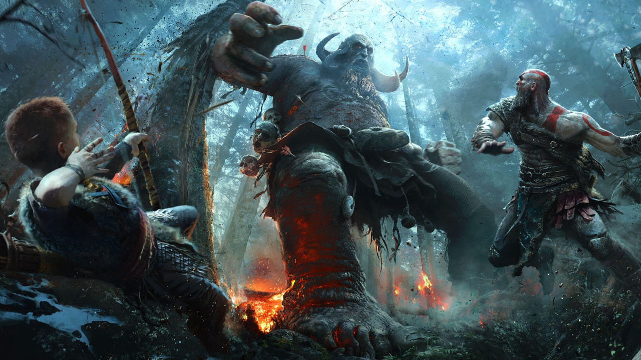 God of War, Kratos, God of War Ii, Playstation 4, pc Game. Wallpaper in 1280x720 Resolution