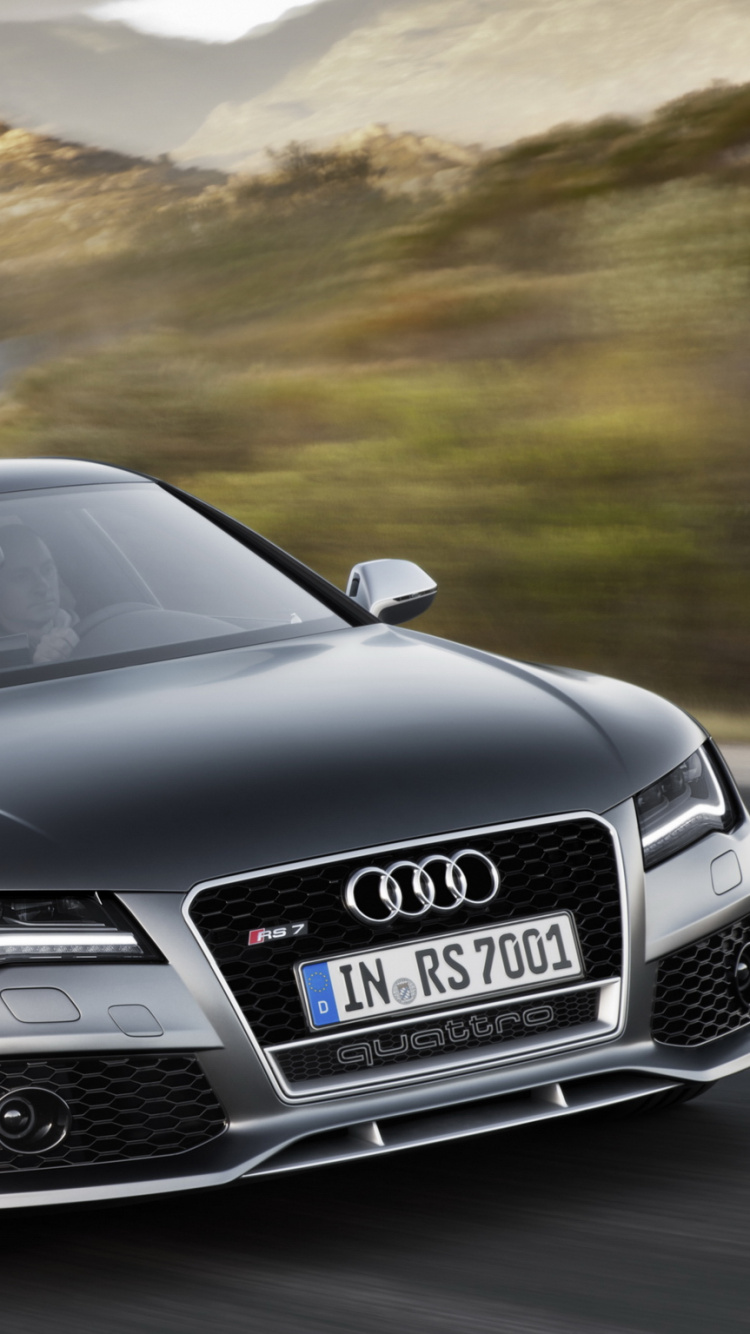 Coupé Audi Noir Sur Route Pendant la Journée. Wallpaper in 750x1334 Resolution