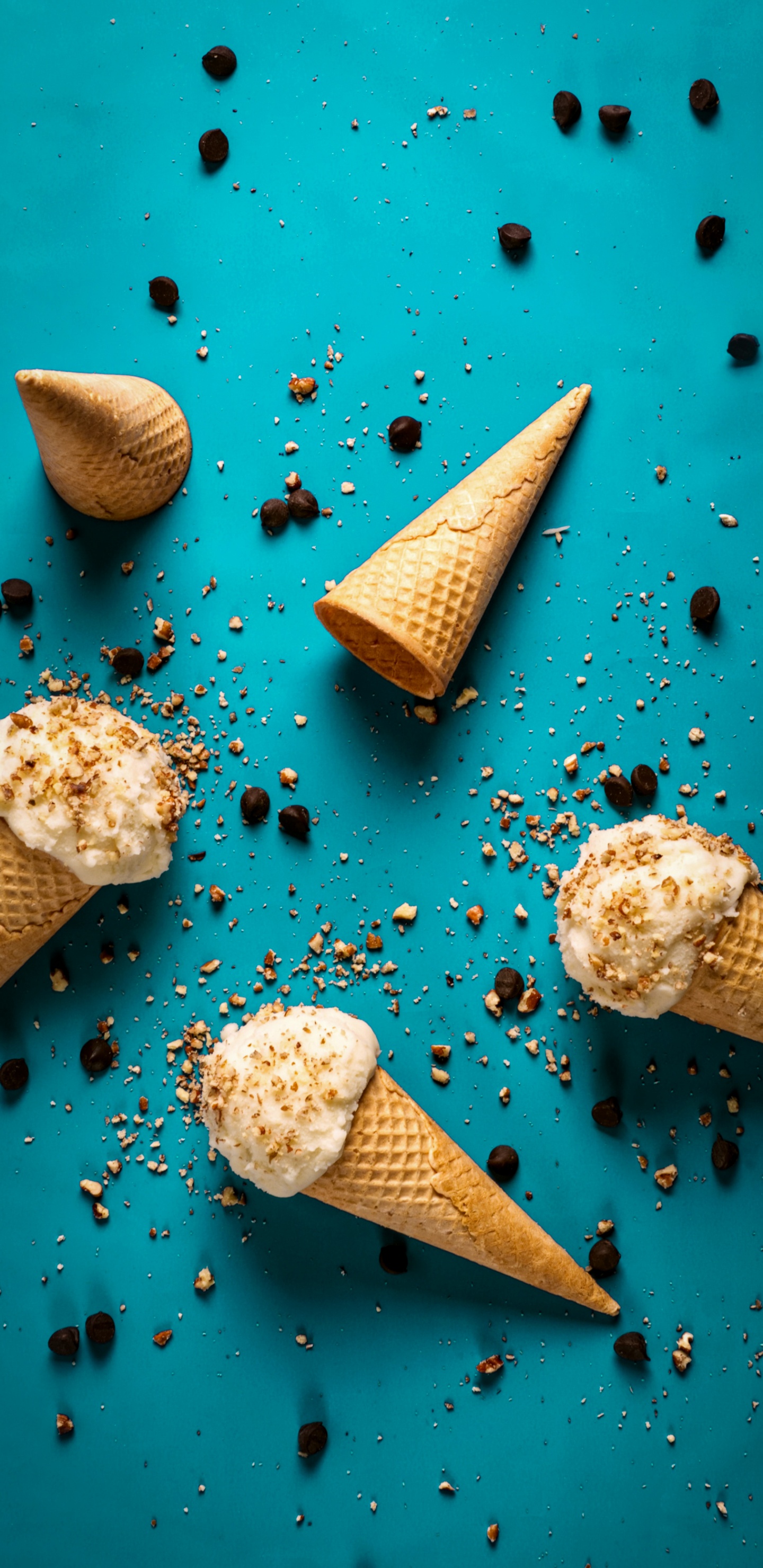 Eis, Gefrorener Joghurt, Vanillepudding, Gelato, Creme. Wallpaper in 1440x2960 Resolution