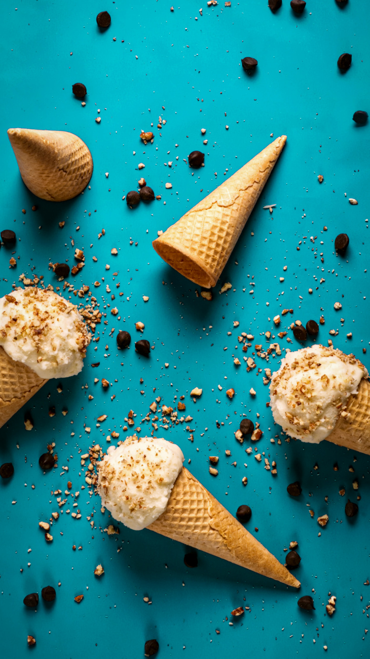 Ice Cream, Frozen Yoghurt, Custard, Gelato, Cream. Wallpaper in 750x1334 Resolution