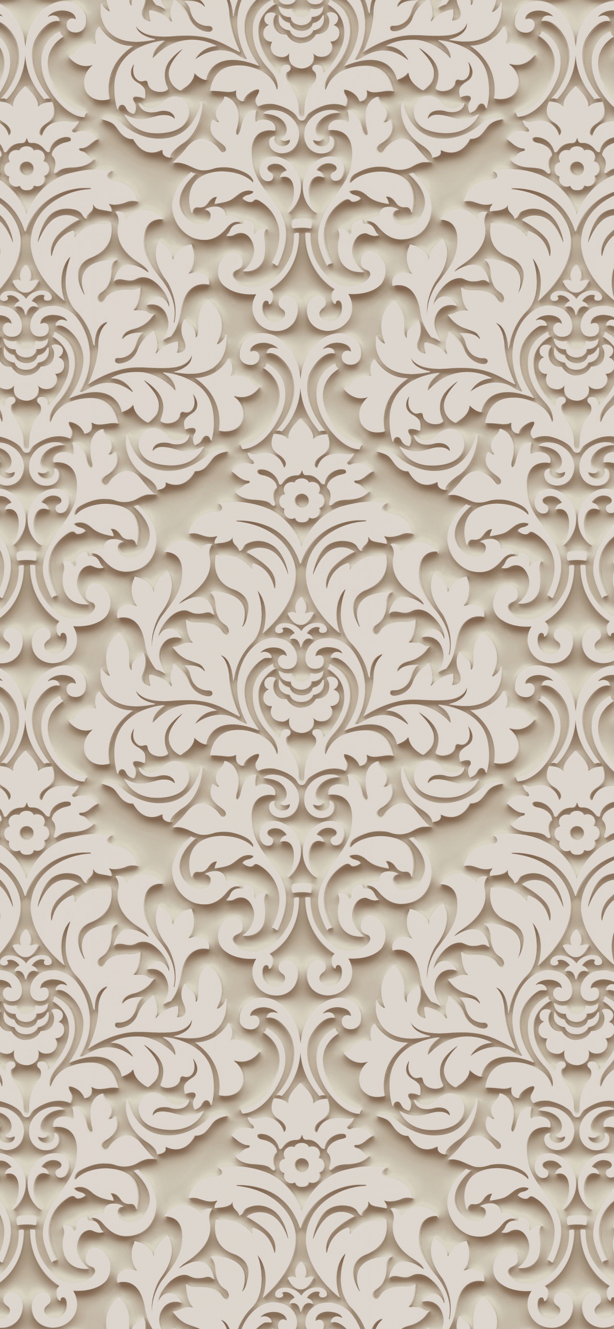 Weißes Und Schwarzes Florales Textil. Wallpaper in 1242x2688 Resolution