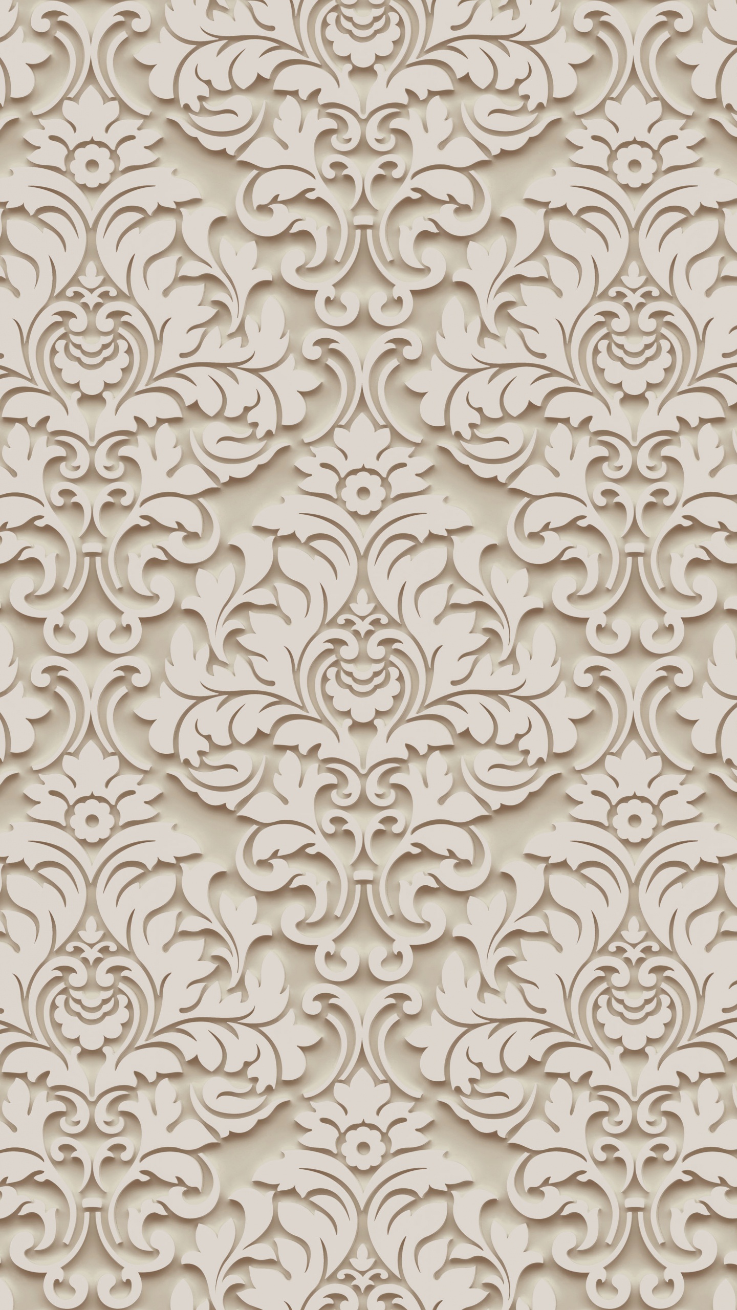 Weißes Und Schwarzes Florales Textil. Wallpaper in 1440x2560 Resolution