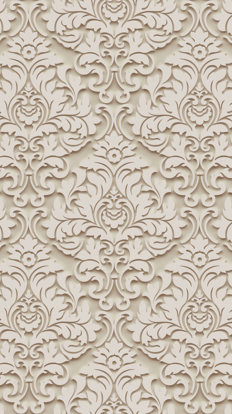 Weißes Und Schwarzes Florales Textil. Wallpaper in 750x1334 Resolution