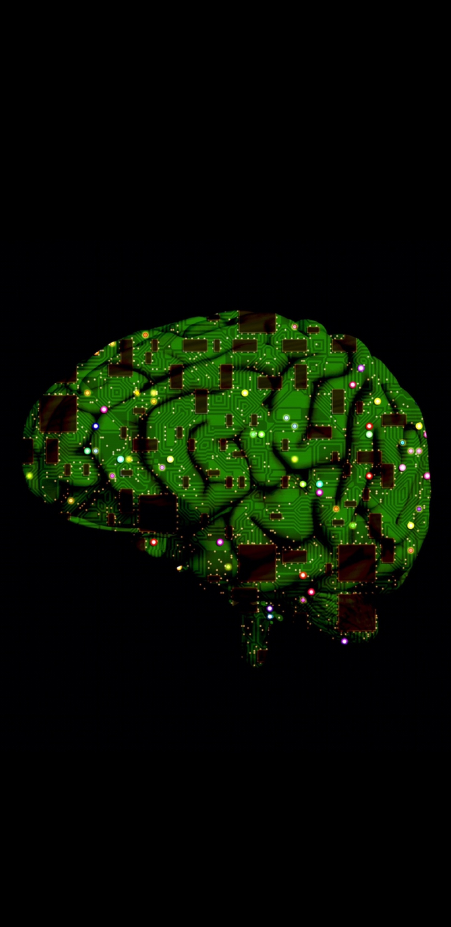 人工智能, 情报, 绿色的, 动画, 球体 壁纸 1440x2960 允许