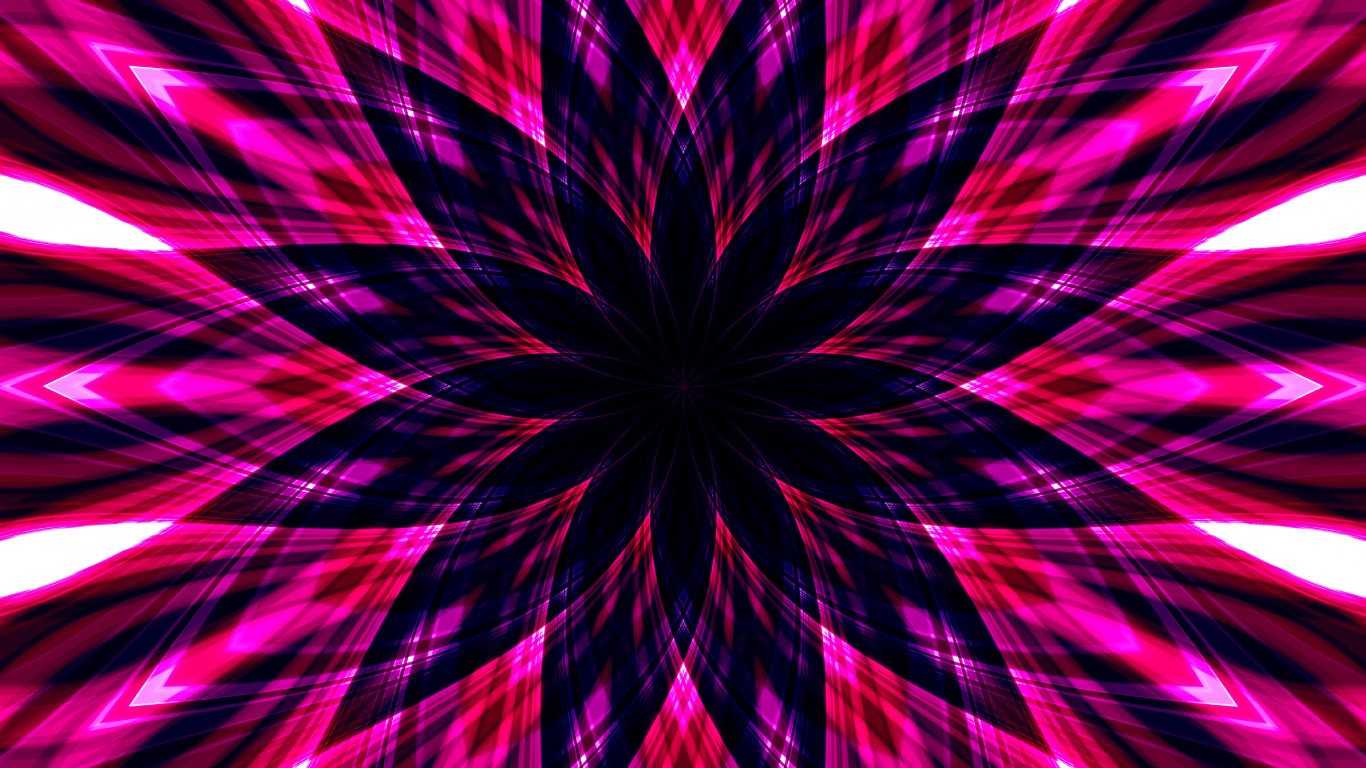 Fractal Art, Vector Graphics, Illustration, Flag of Malaysia, Abstract Art. Wallpaper in 1366x768 Resolution