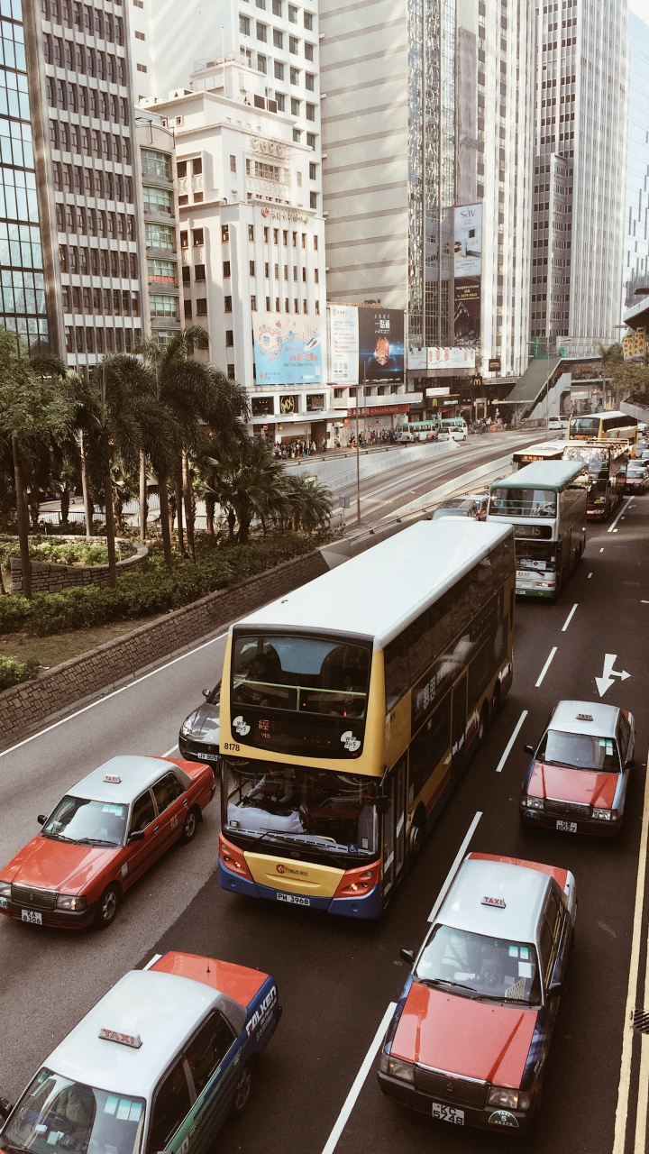 Hongkong, König, Transport, Kfz-Standlicht, Tower Block. Wallpaper in 720x1280 Resolution