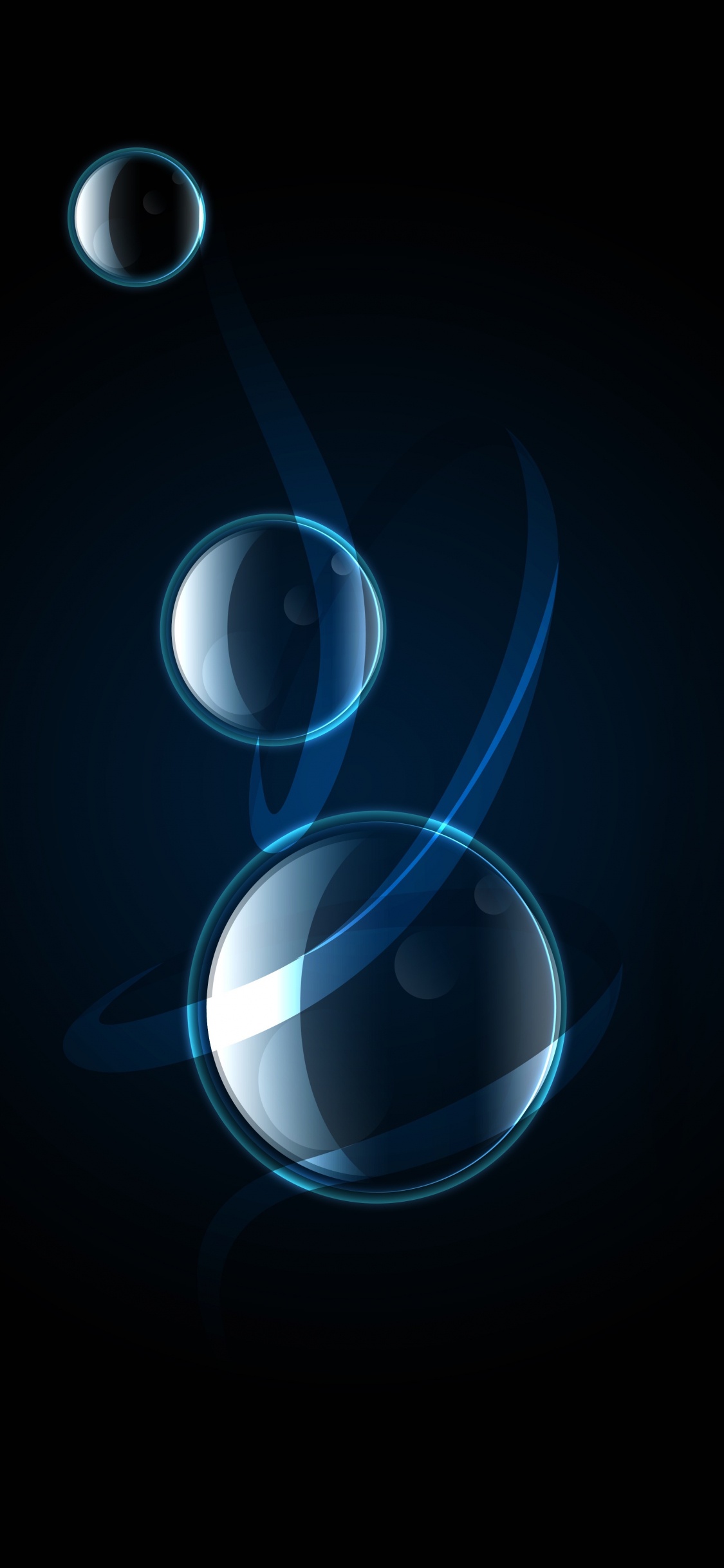 Schwarze Und Weiße Runde Illustration. Wallpaper in 1125x2436 Resolution