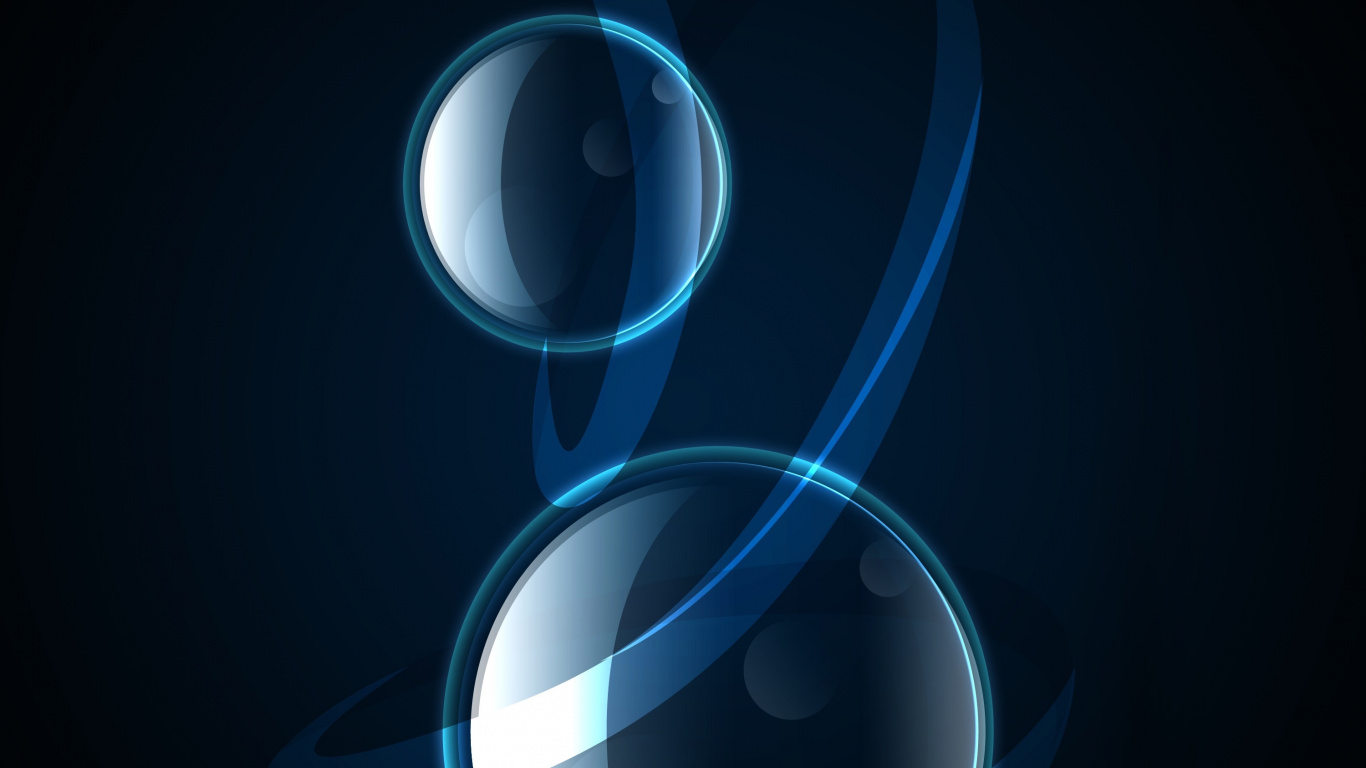 Schwarze Und Weiße Runde Illustration. Wallpaper in 1366x768 Resolution