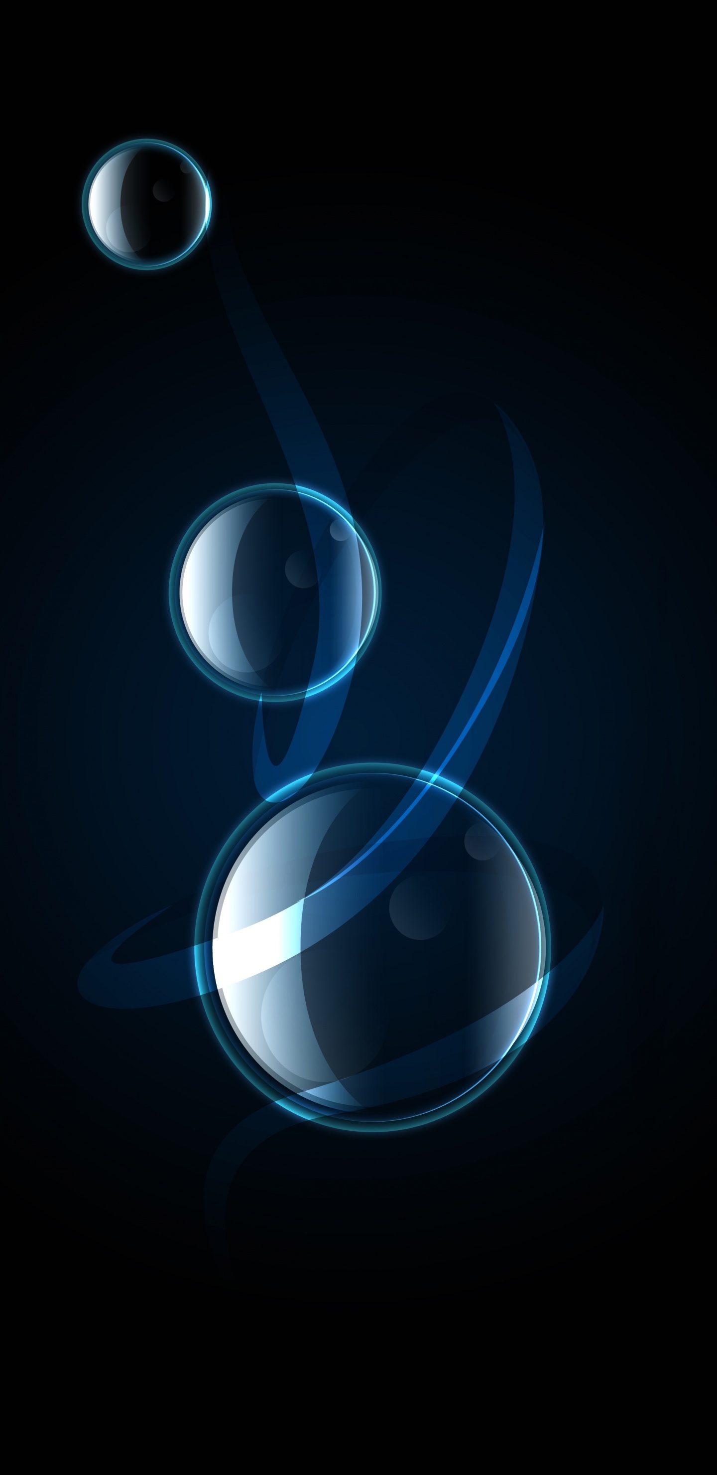 Schwarze Und Weiße Runde Illustration. Wallpaper in 1440x2960 Resolution