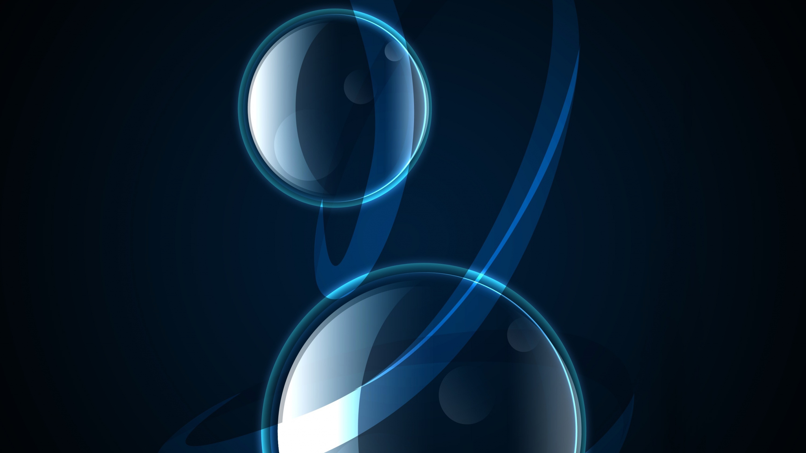 Schwarze Und Weiße Runde Illustration. Wallpaper in 2560x1440 Resolution