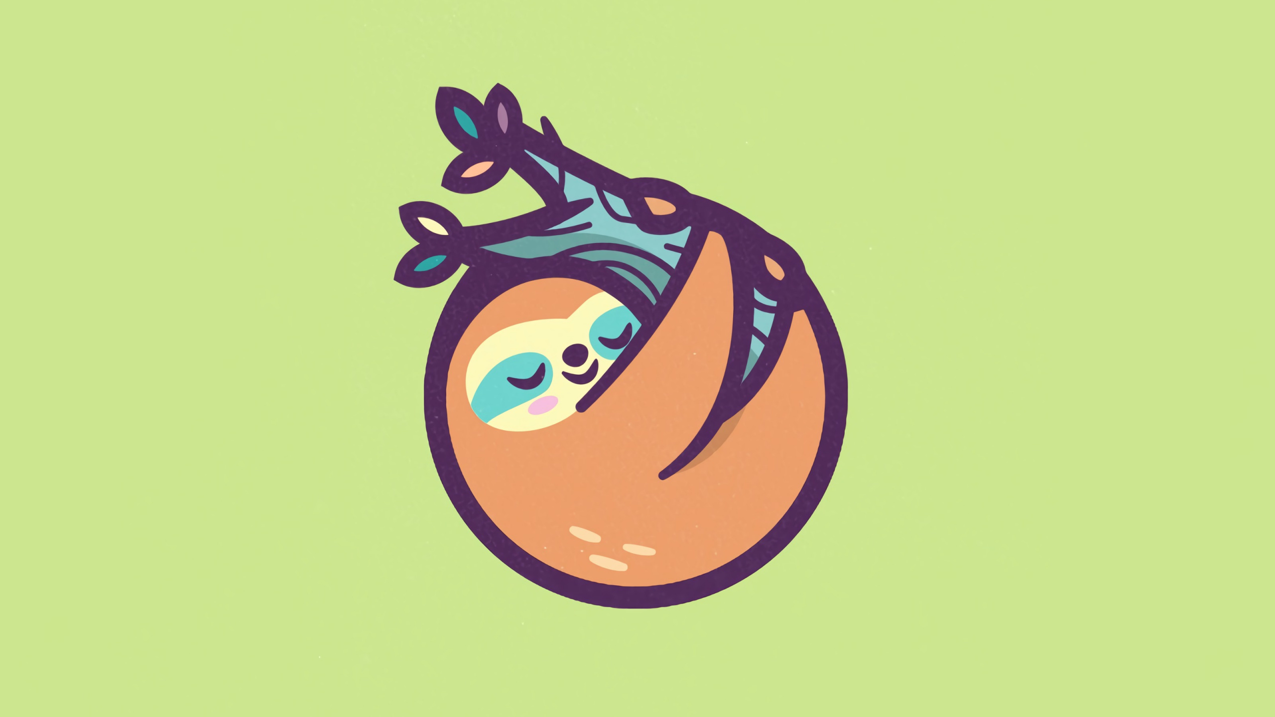 Illustration de Chat Orange et Noir. Wallpaper in 2560x1440 Resolution