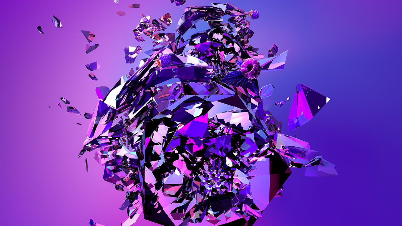 Lilac, dj Valeron, Deezer, Liquid, Purple. Wallpaper in 1366x768 Resolution