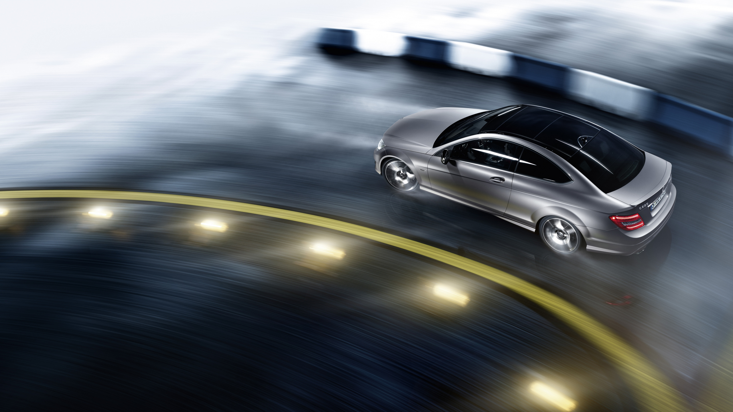 Black Porsche 911 on Road. Wallpaper in 2560x1440 Resolution