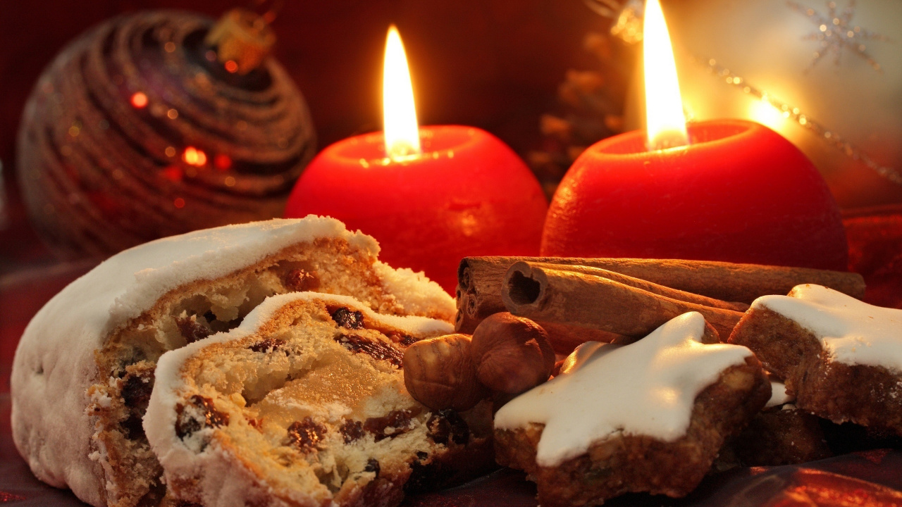 Weihnachten, Dessert, Kerze, Lebensmittel, Backpacker Hostel. Wallpaper in 1280x720 Resolution