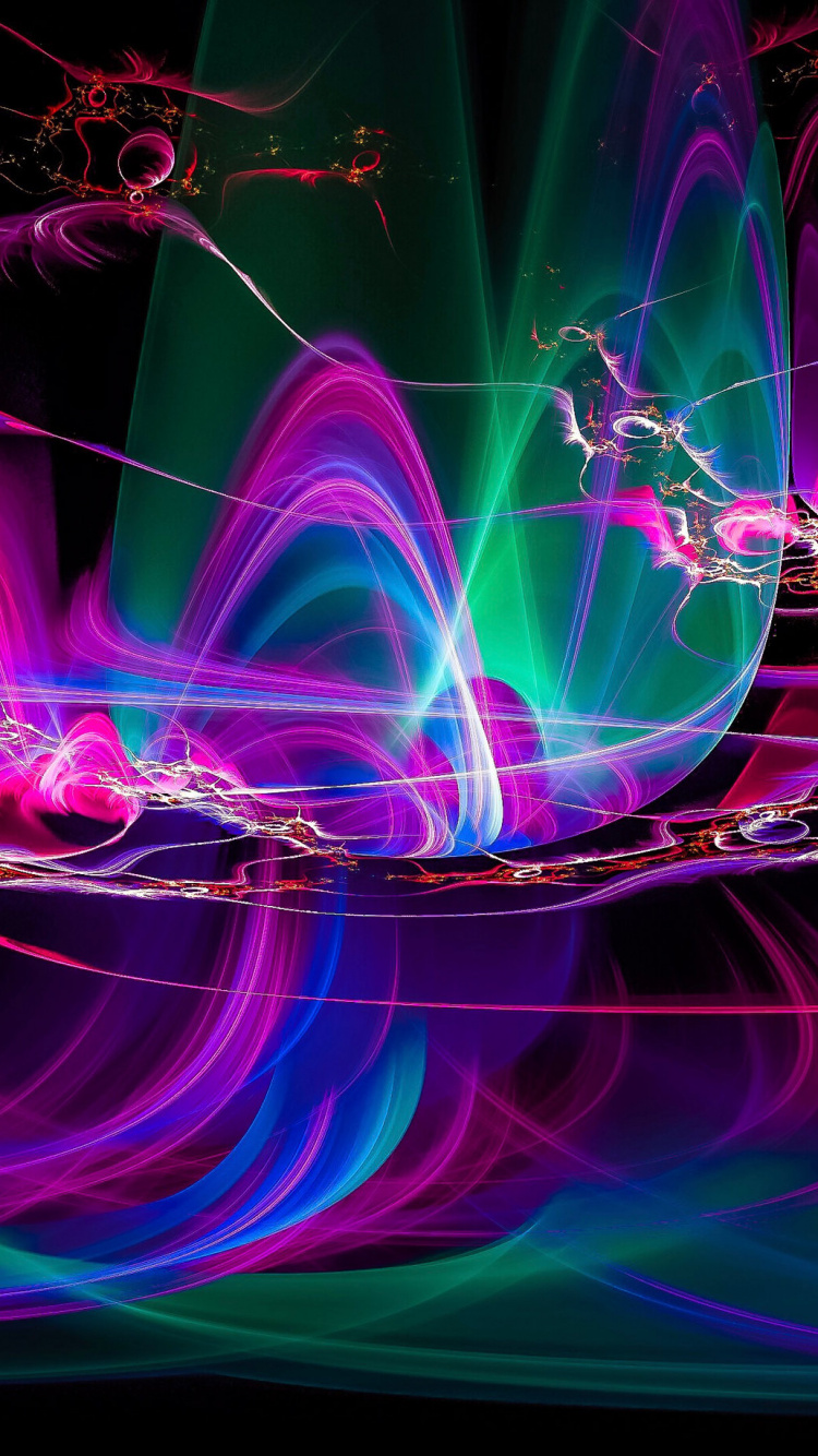 Purple and Blue Light Digital Wallpaper. Wallpaper in 750x1334 Resolution