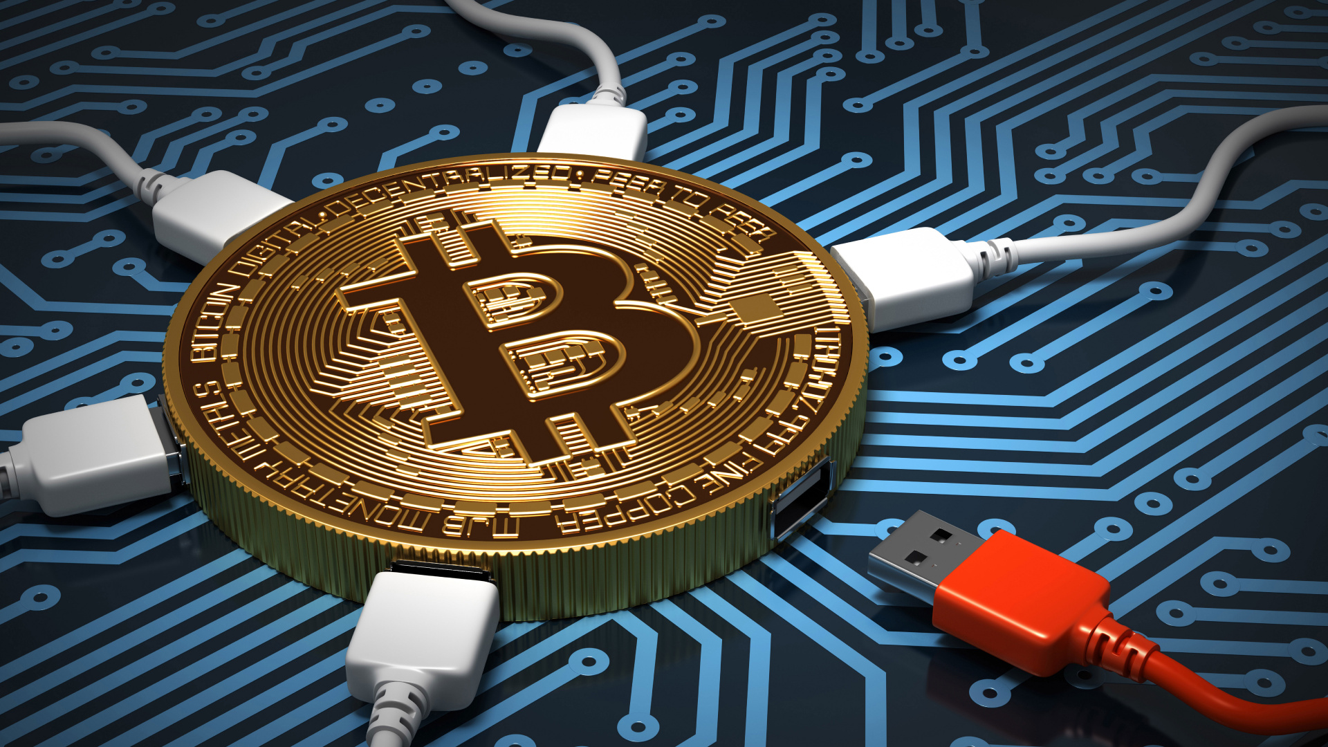 特币, 加密货币, 电子, 电子设备, 电子组件 壁纸 1920x1080 允许